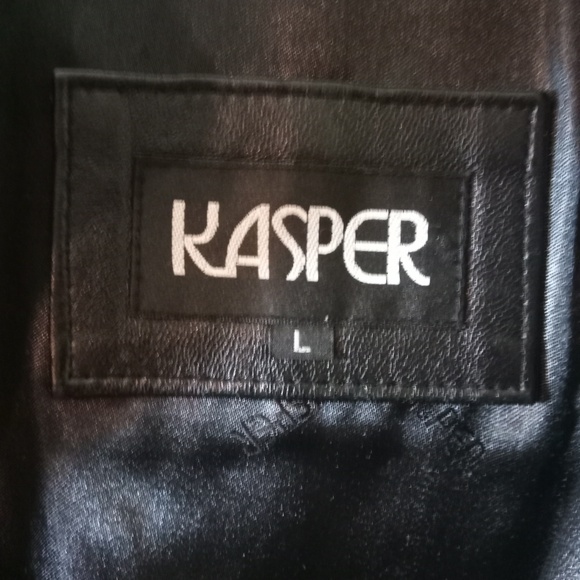 Women's BLACK LEATHER JACKET size Large - Picture 2 of 6